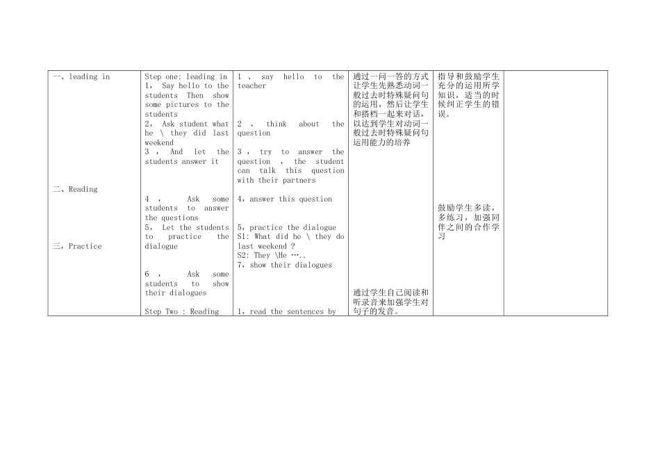 初中英语七下-教案-Module 10 A holiday journey Unit 1 What did you do（第2课时）教学设计 （新版）外研版.doc_第2页