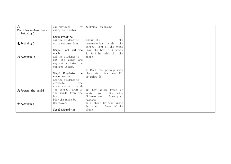 初中英语七下-教案-Module 12 Western music Unit 3 Language in use教案 （新版）外研版.doc_第3页