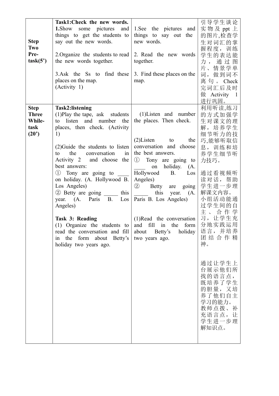 初中英语七下-教案-Module10 Unit1.doc_第2页
