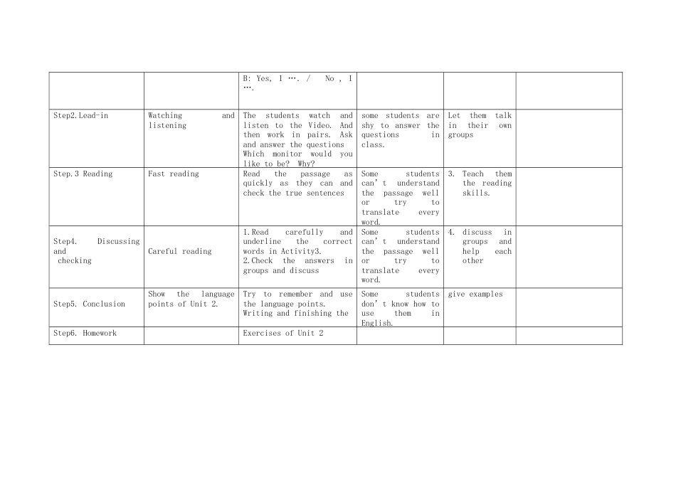 初中英语七下-教案-Moudle 2 What can you do Unit 2 I can run really fast教案1 （新版）外研版.doc_第2页