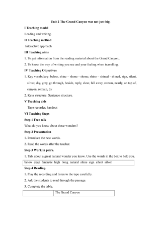 九年级英语上册：Module 1 Wonders of the world 教案2.doc