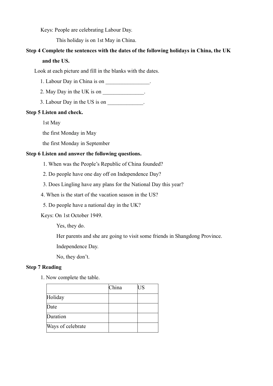 九年级英语上册：Module 2 Public holidays 教案.doc_第3页