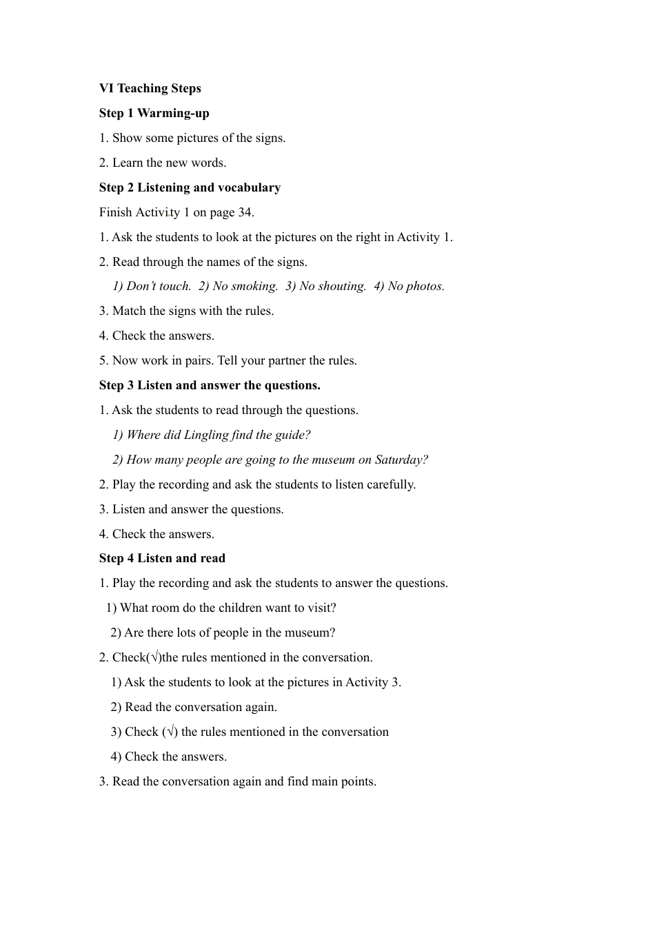 九年级英语上册：Module 5 Museums 教案.doc_第3页