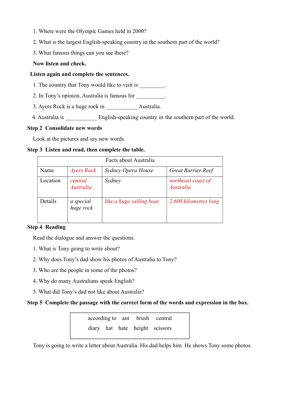 九年级英语上册：Module 10 Australia 教案.doc_第2页