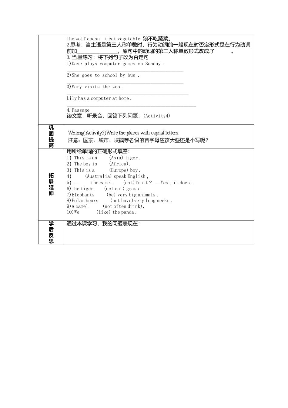 七年级英语上册 M9-2 People and places教案 （新版）外研版.doc_第2页