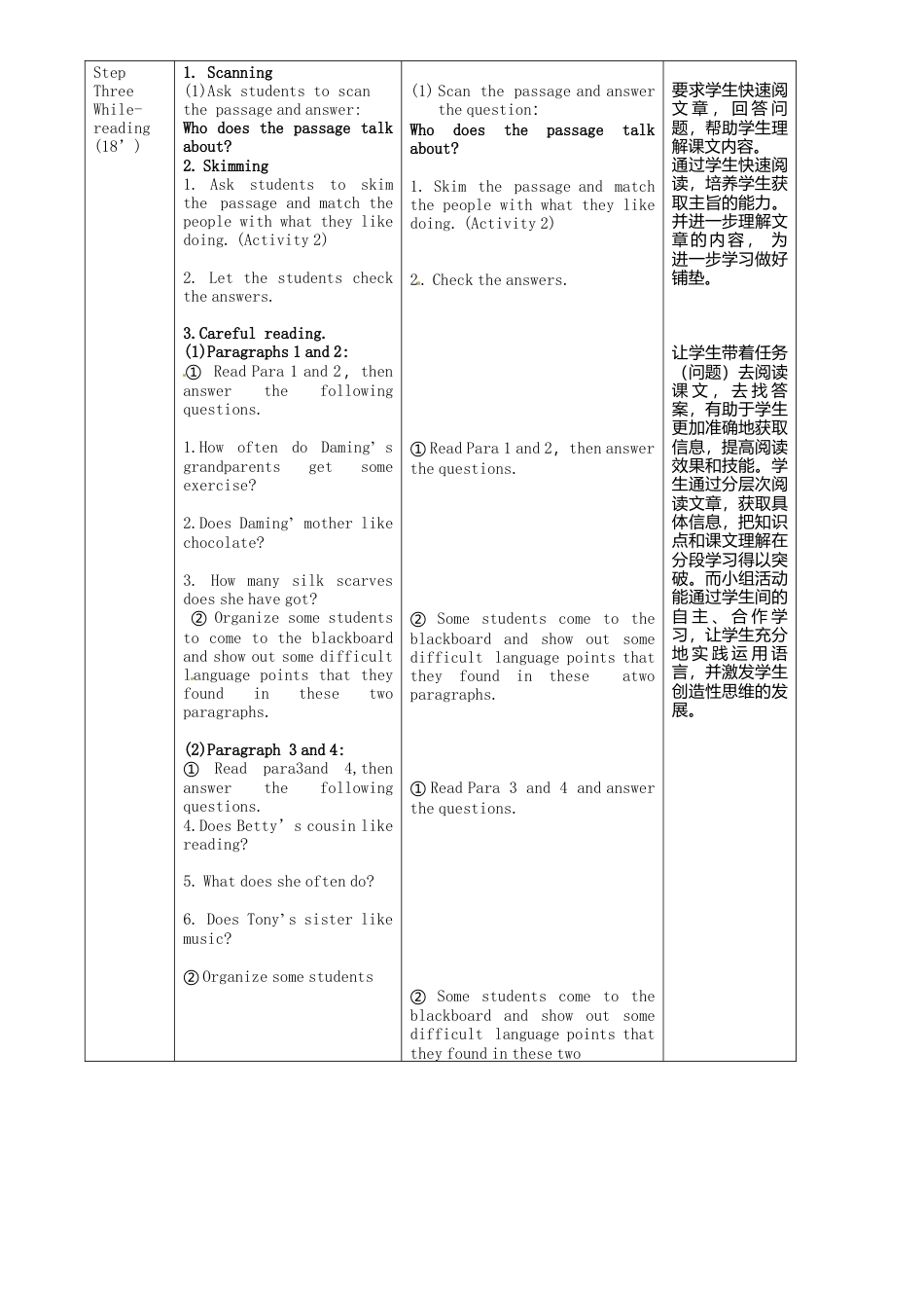 七年级英语上册 Module 8 Unit 2 She often goes to concerts教案 （新版）外研版.doc_第2页