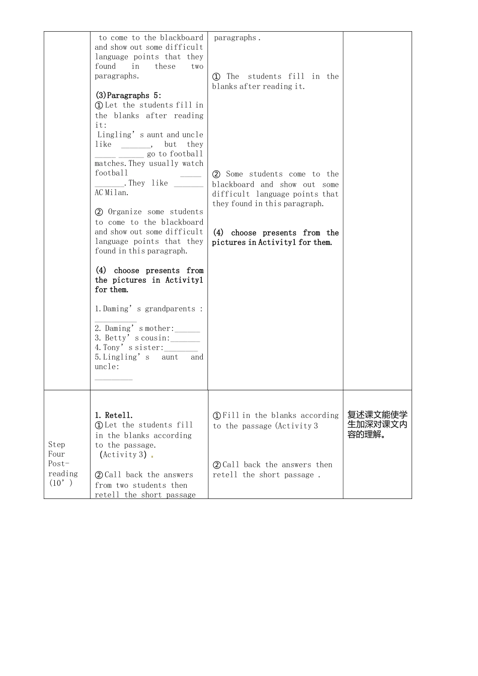 七年级英语上册 Module 8 Unit 2 She often goes to concerts教案 （新版）外研版.doc_第3页