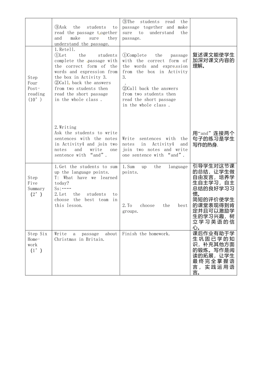 七年级英语上册 Module 10 Unit 2 My mother’s cleaning our houses and sweeping away bad luck教案 （新版）外研版.doc_第3页