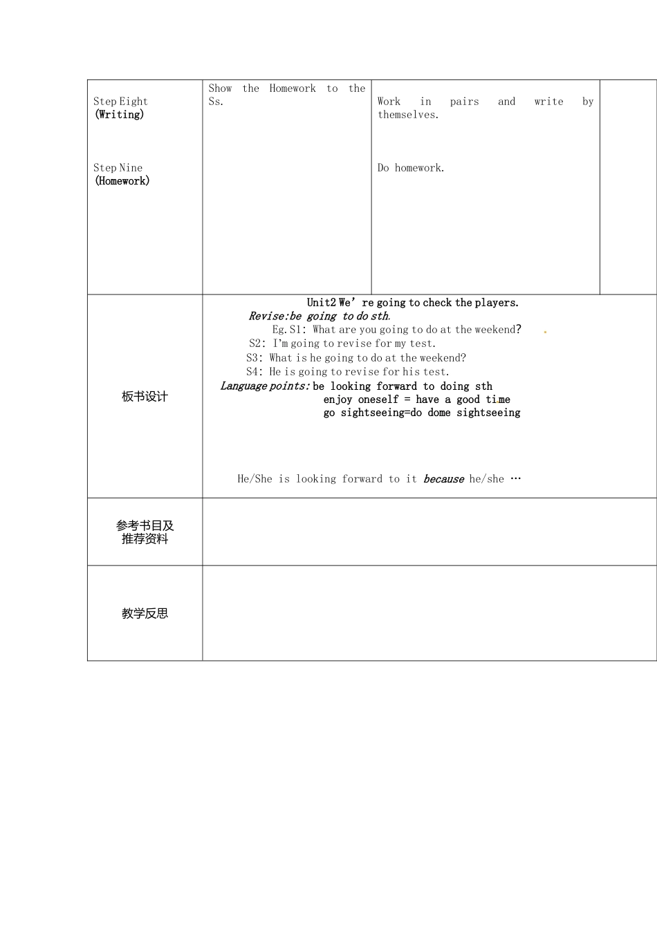 七年级英语下册Module+3+Unit+2+We're+going+to+cheer+the+players教案（新外研版）.doc_第3页