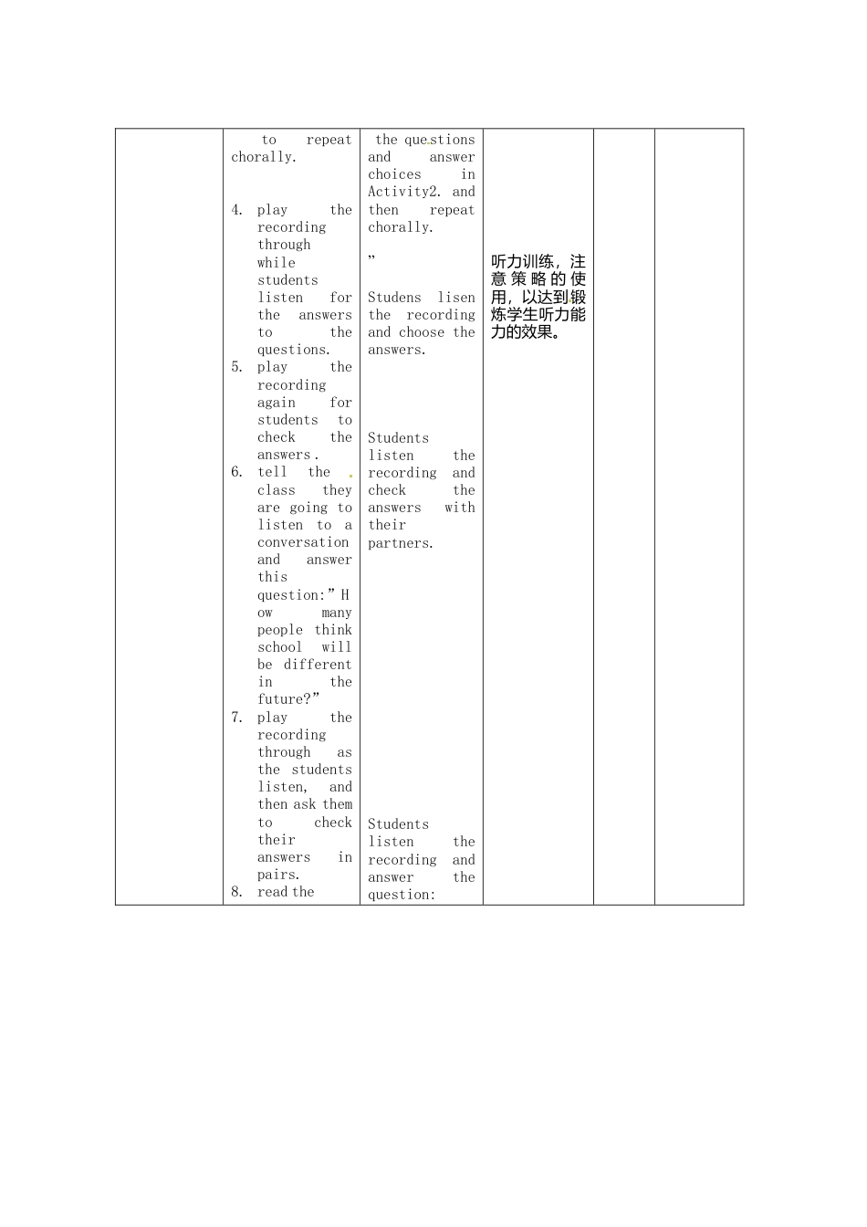 七年级英语下册Module+4+Life+in+the+future+Unit+1+Everyone+will+study+at+home教学设计（新外研版）.doc_第3页