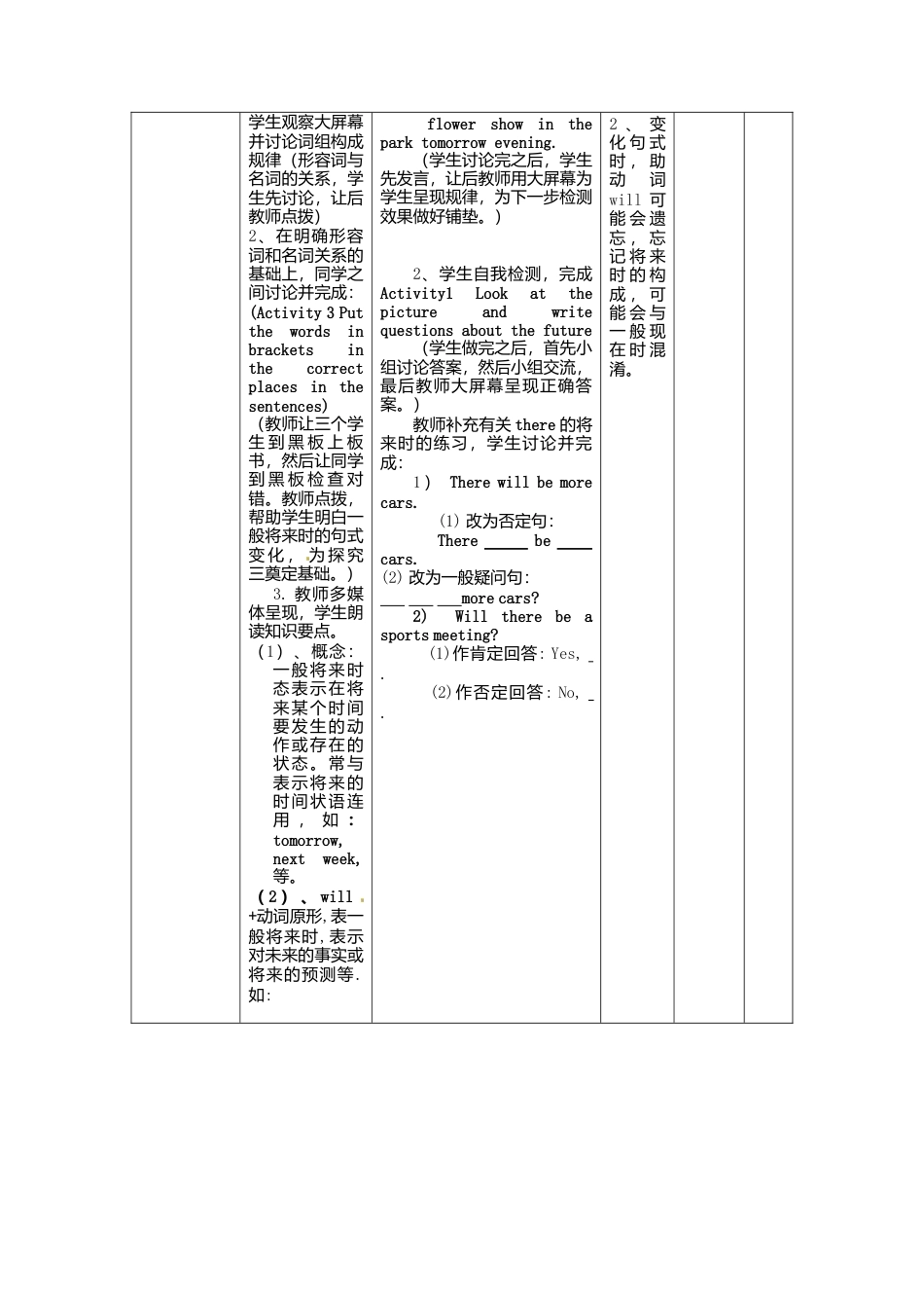 七年级英语下册Module+4+Life+in+the+future+Unit+3+Language+in+use教案（新外研版）.doc_第2页