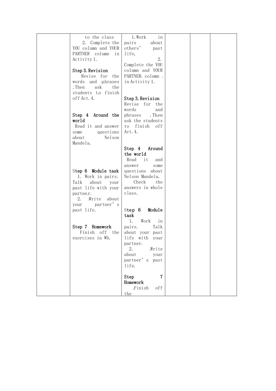 七年级英语下册Module+7+My+past+life+Unit+3+Language+in+use教案（新外研版）.doc_第2页