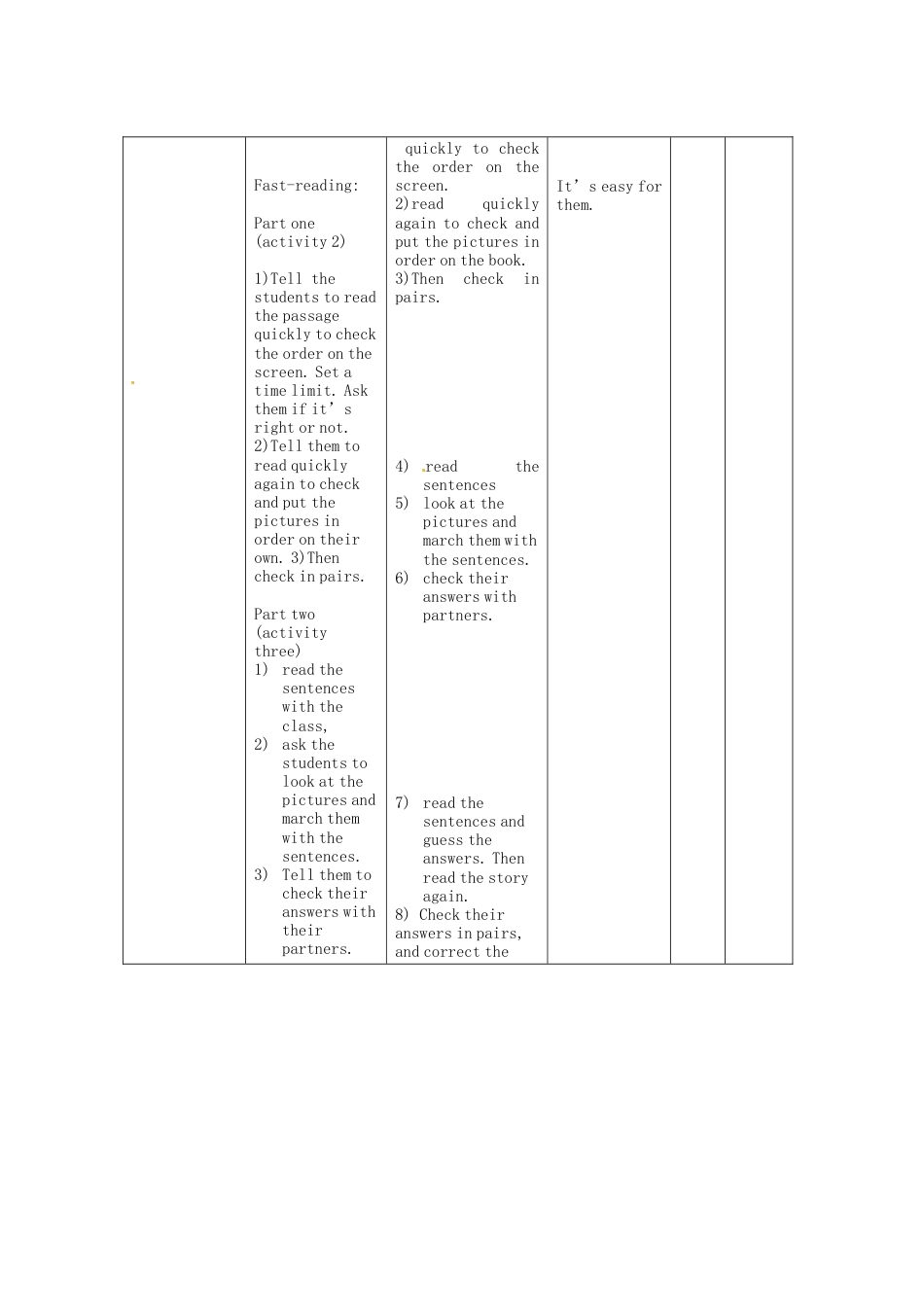 七年级英语下册Module+8+Story+Time+Unit+2+Goldilocks+hurried+out+of+the+house教案（新外研版）.doc_第3页