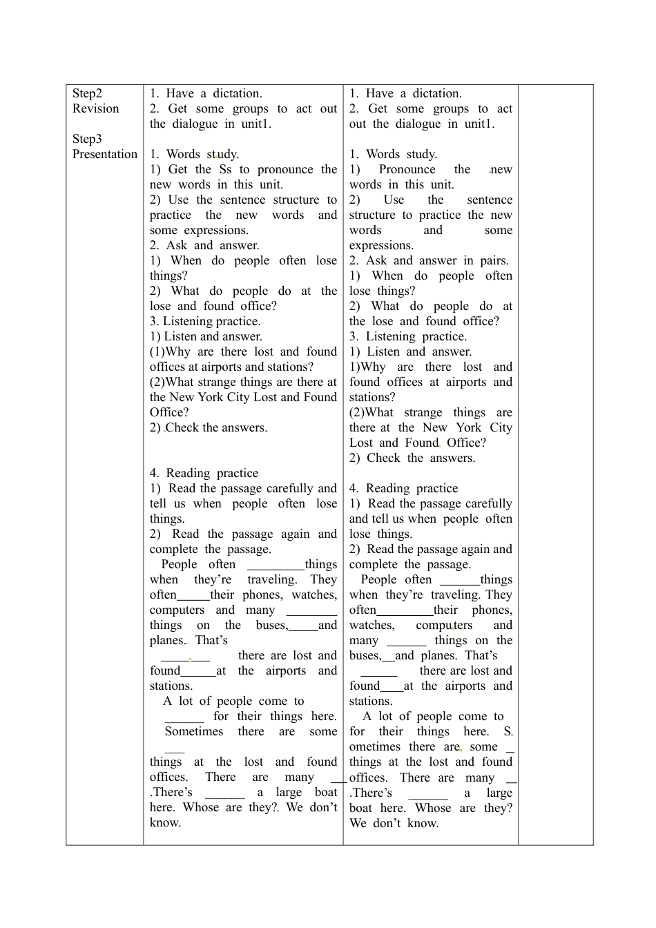 七年级英语下册教案：M1U2 七、下.doc_第3页