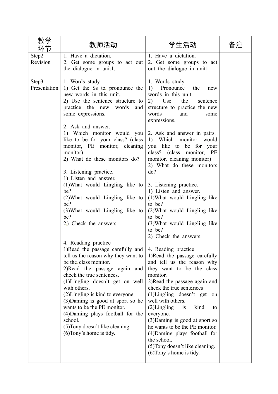 七年级英语下册教案：M2U2(七、下）.doc_第2页
