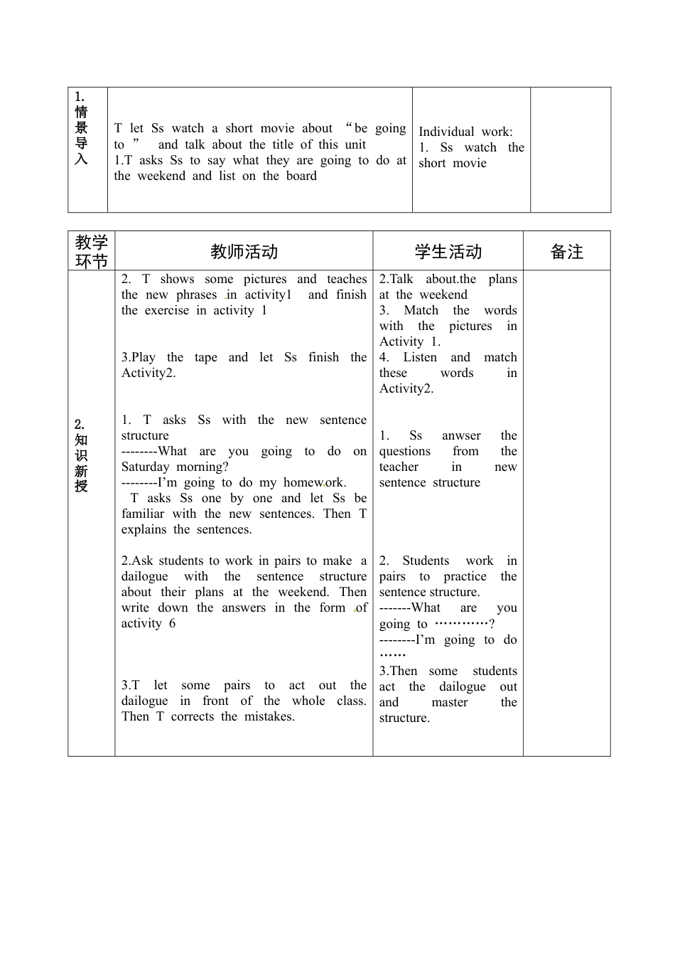 七年级英语下册教案：M3U1 七、下.doc_第2页