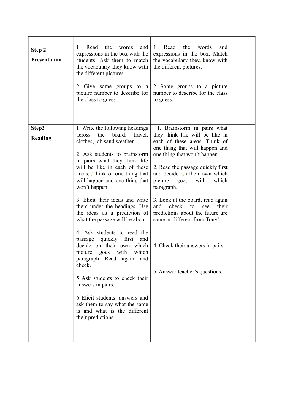 七年级英语下册教案：M4U2七、下.doc_第3页
