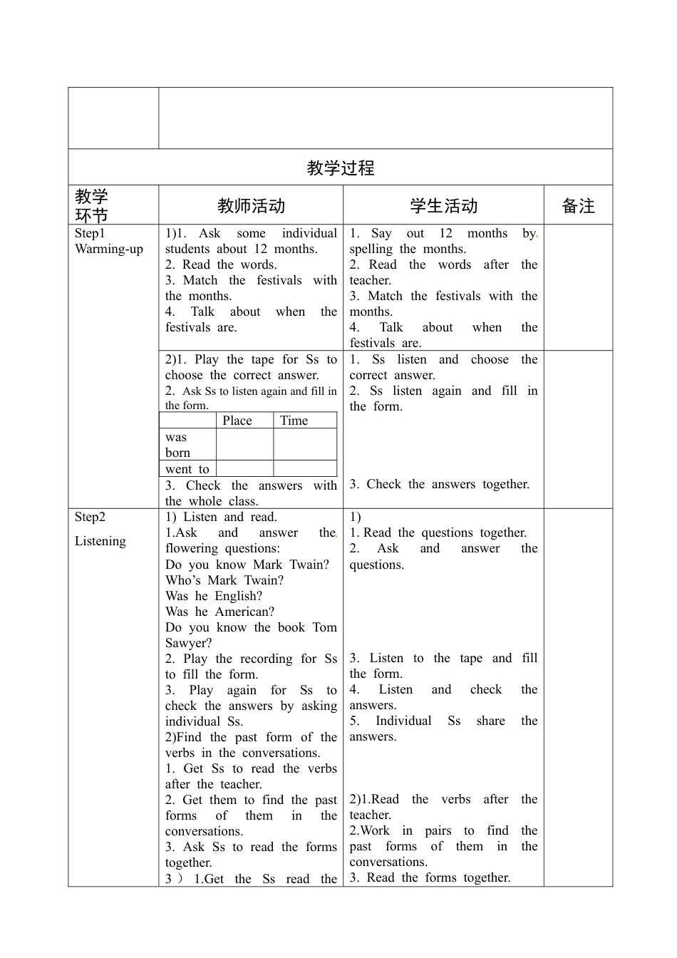 七年级英语下册教案：M9 U1.doc_第2页
