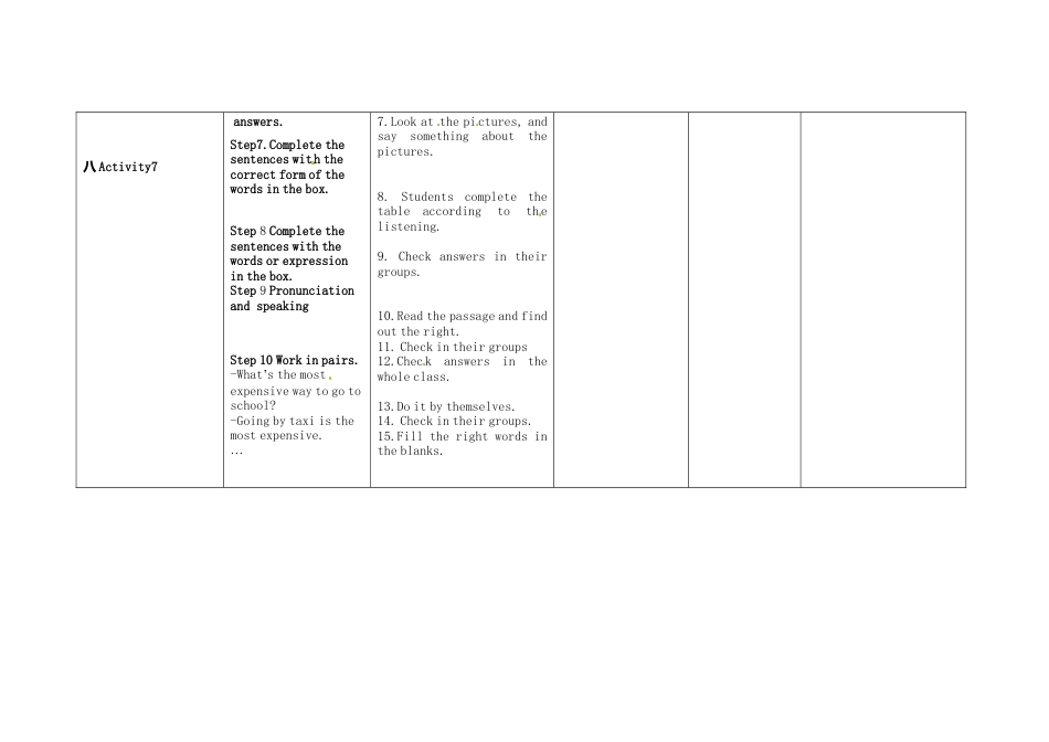 外研版八年级上册教案-Module 4 Unit 1 He lives the farthest from school教案.doc_第3页