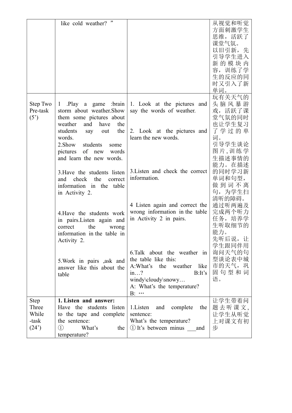外研版八年级上册教案-Module 10Unit1 It might snow..doc_第2页