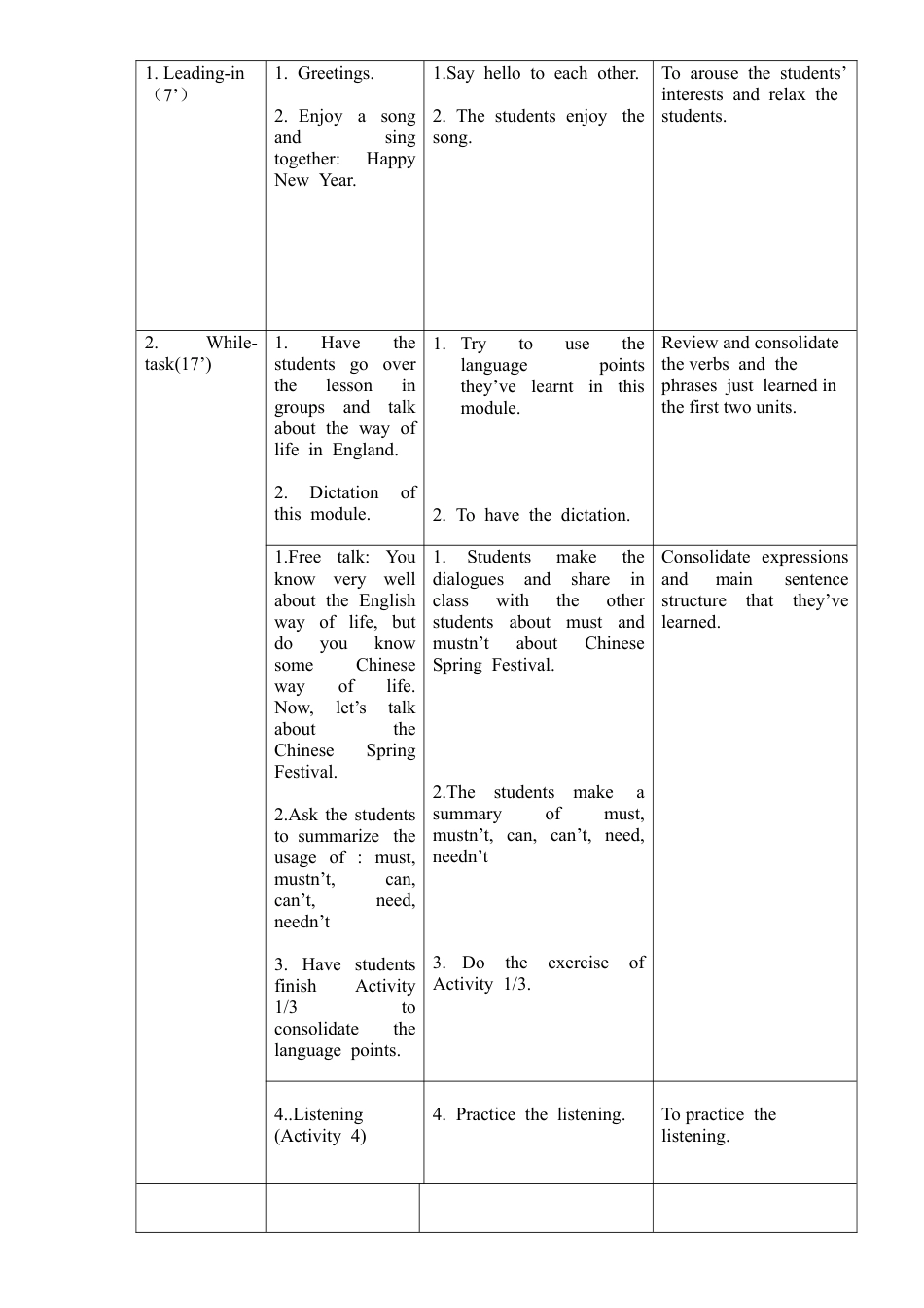 外研版八年级上册教案-Module 11 Unit3 (2).doc_第2页