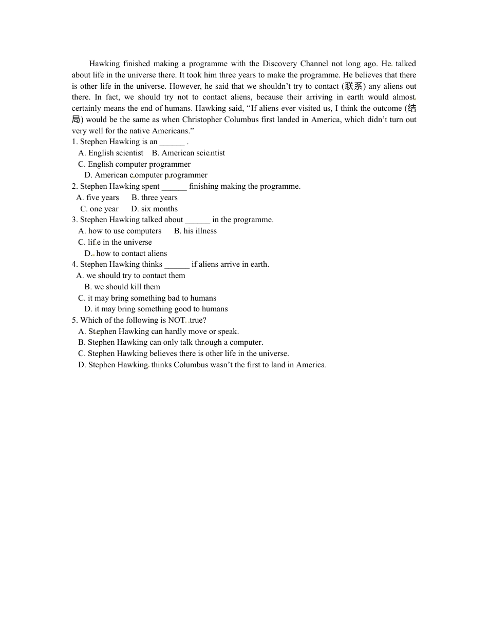 外研版八年级英语下册《Module10》导学案.doc_第2页