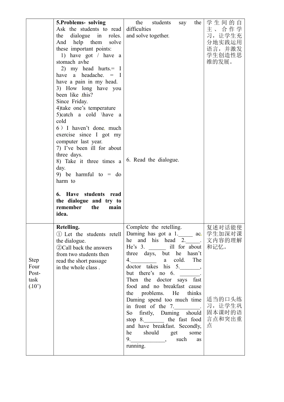 外研版八年级英语下册教案：Module 4 Unit 1.doc_第3页