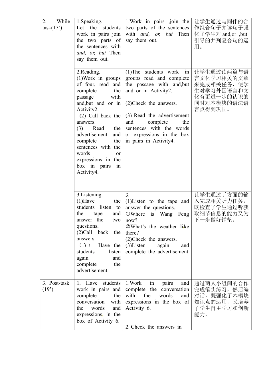 外研版八年级英语下册教案：Module 7 Unit3 Language in use.doc_第2页