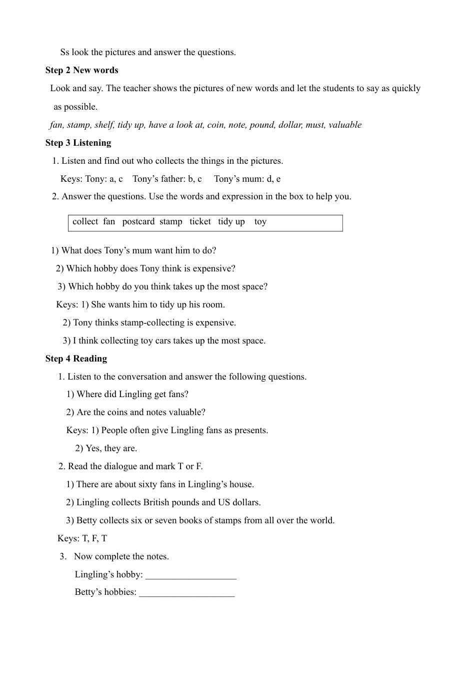 外研版八年级英语下册-教案-Module 6 Hobbies 教案.doc_第2页