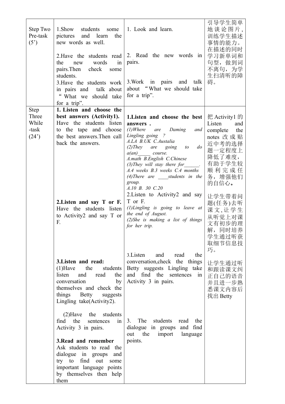 外研版八年级英语下册-教案-Module 7Unit1.doc_第2页