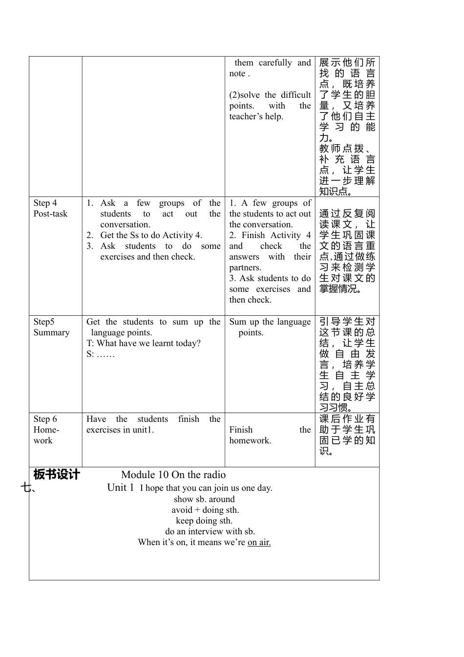 外研版八年级英语下册-教案-Module10 Unit1.doc_第3页