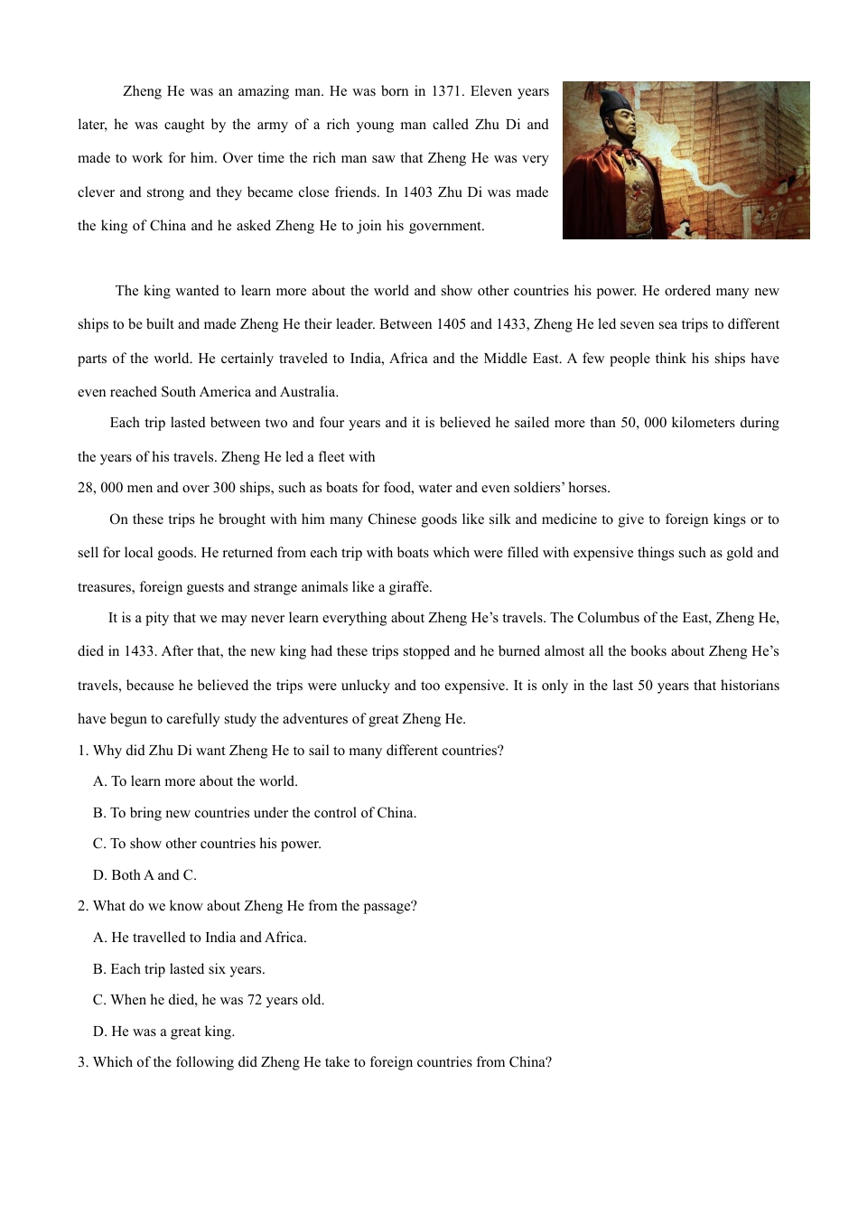 外研版八年级英语下册-试题-Module 2 Experiences（A卷基础篇）（原卷版）.doc_第3页