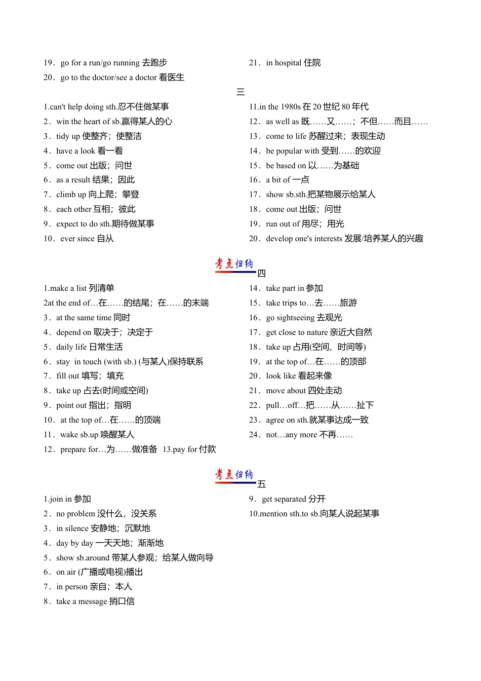 外研版八年级英语下册-试题-专题03 重点词组及精练（解析版）.doc_第2页
