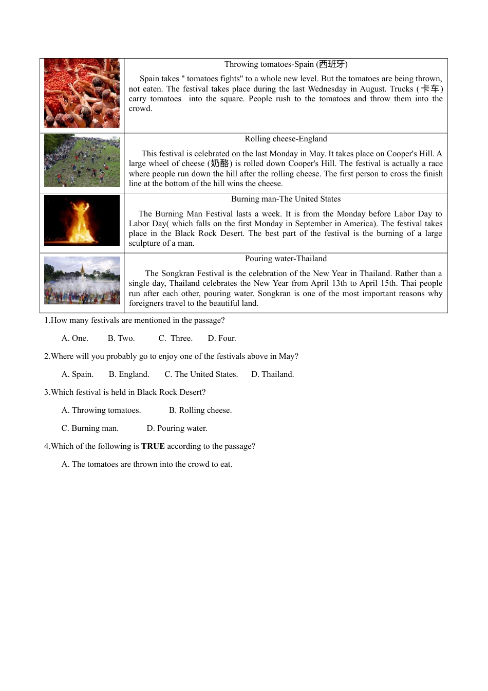 外研版九年级上册试题-2.8 模块测试（原卷版）.doc_第3页