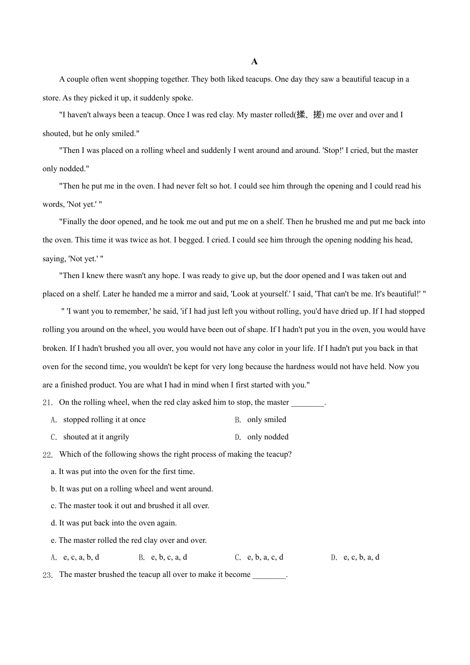 外研版九年级上册试题-Module 10 Australia（B卷提升篇）（原卷版）.doc_第3页