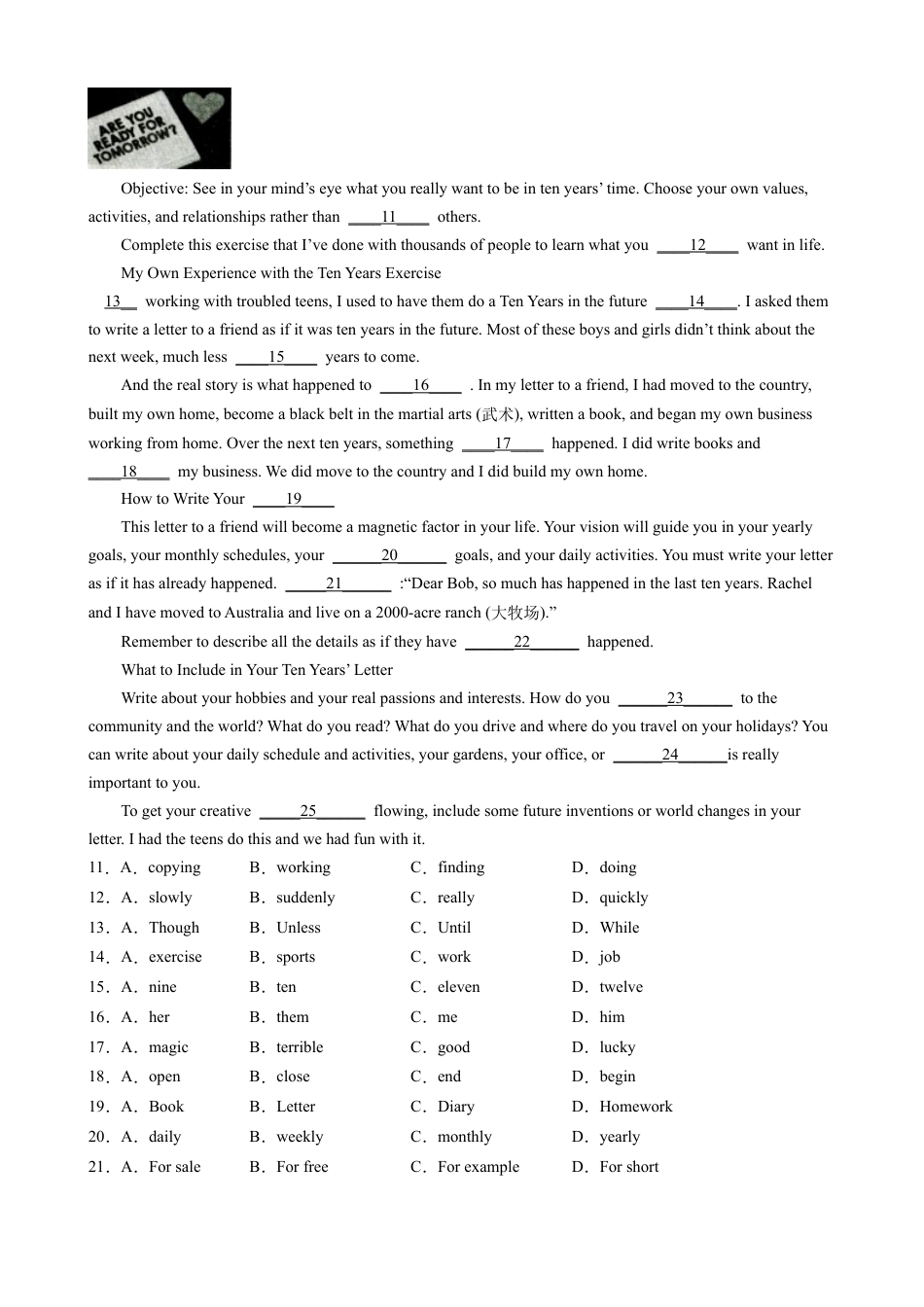 外研版九年级下册-9.2 Module 8 My future life.(B卷·提升能力）解析版.docx_第3页