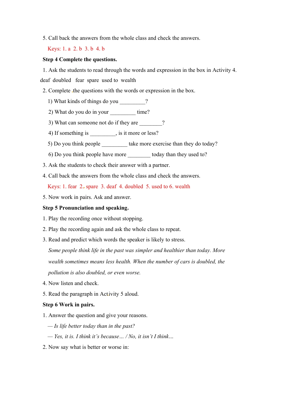 外研版九年级下册-Module3 Unit1 They sometimes work harder精品教案.doc_第3页