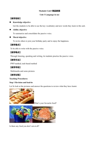 外研版九年级下册-Module6 Unit3 Language in use 精品教案.doc