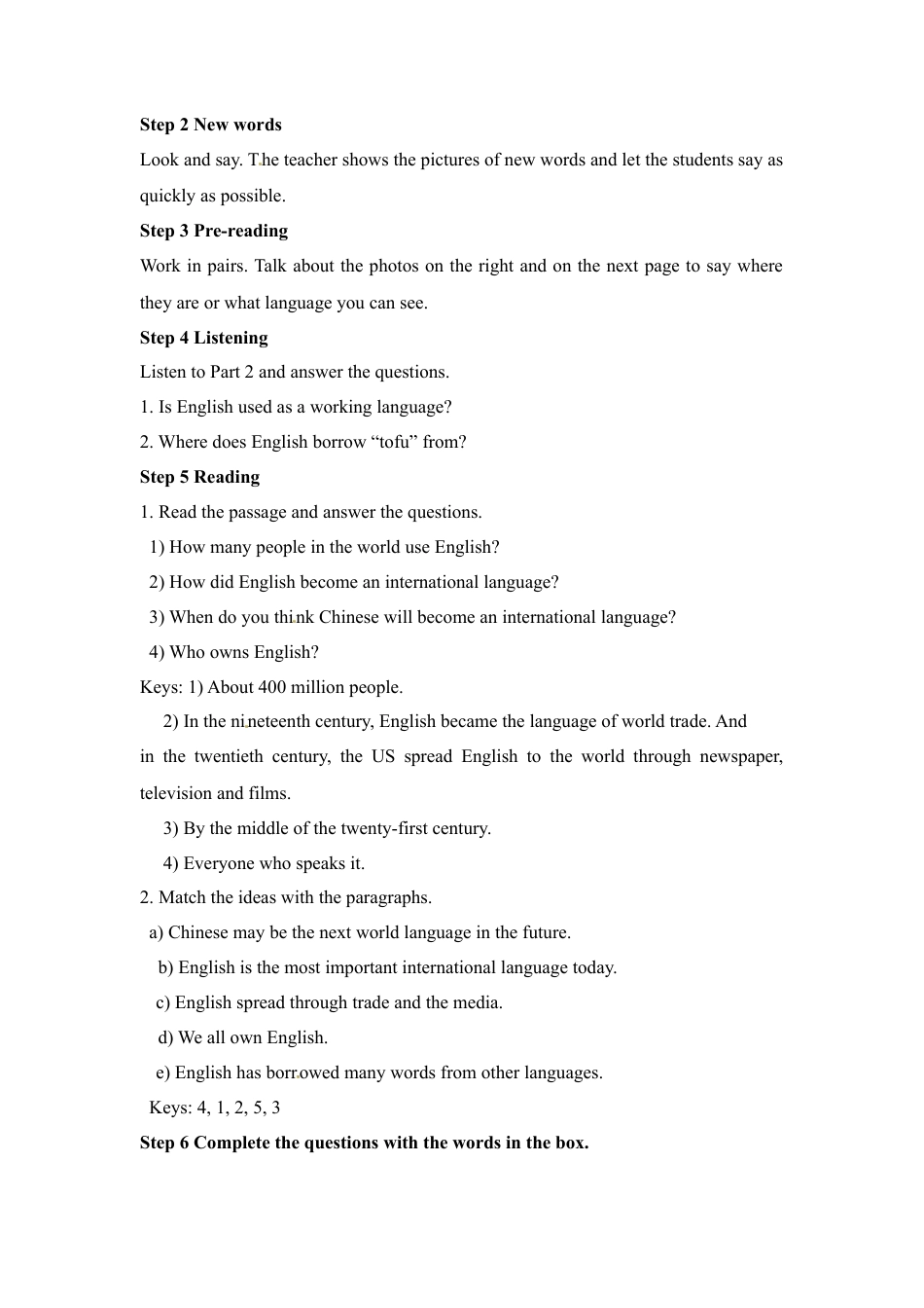 外研版九年级下册-Module7 Unit2 We all own English.精品教案.doc_第2页