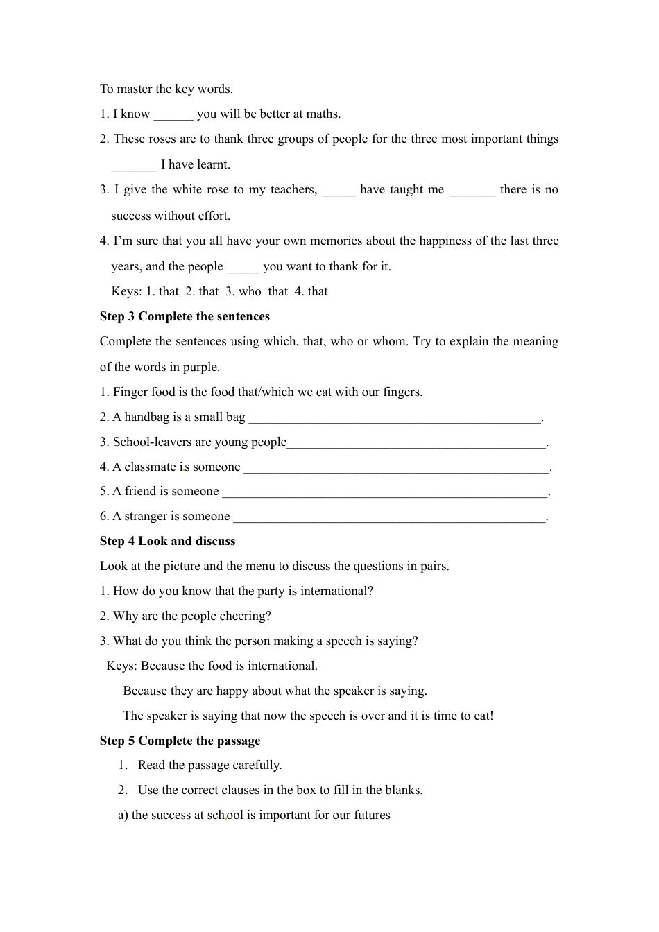 外研版九年级下册-Module8 Unit3 Language in use精品教案.doc_第2页