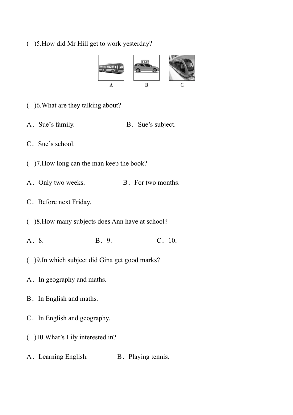 外研版九年级英语下册 Module 2检测题（学生版）.doc_第3页