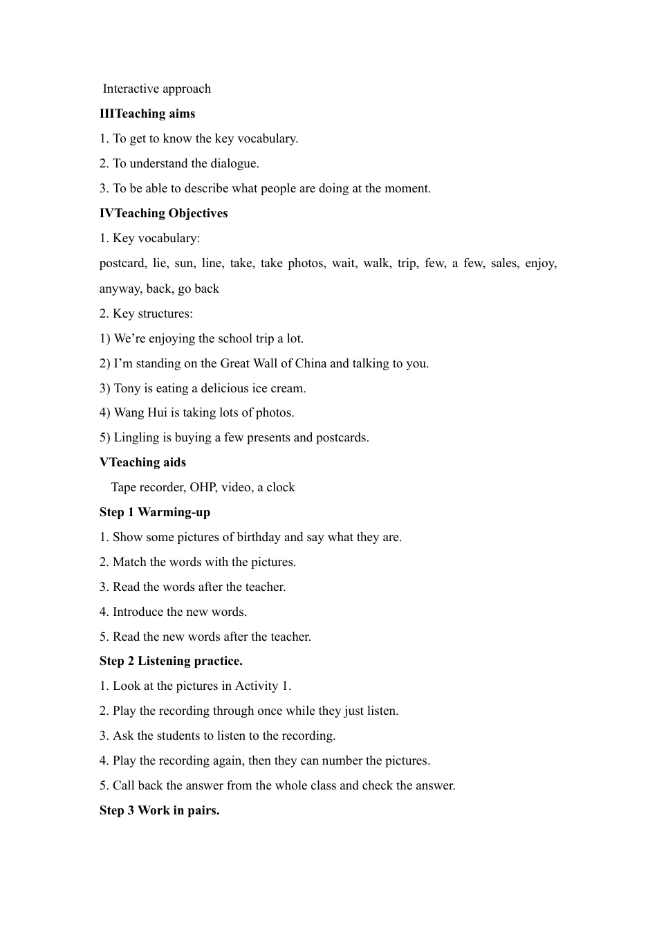 外研版七年级英语上册-教案Unit 1 (9).doc_第2页