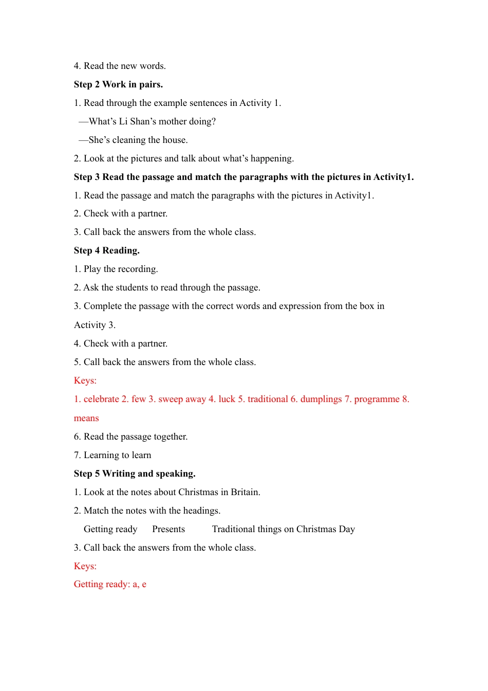 外研版七年级英语上册-教案Unit 2 (2).doc_第3页