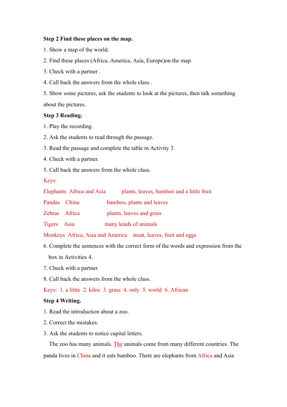 外研版七年级英语上册-教案Unit 2 (7).doc_第3页