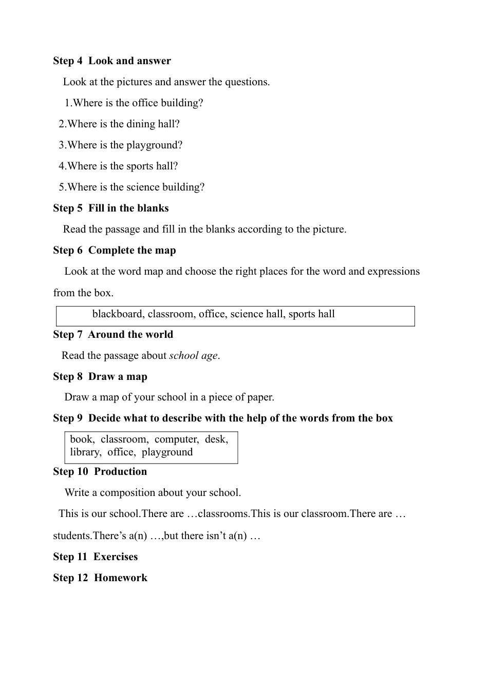 外研版七年级英语上册-教案Unit 3 (4).doc_第2页