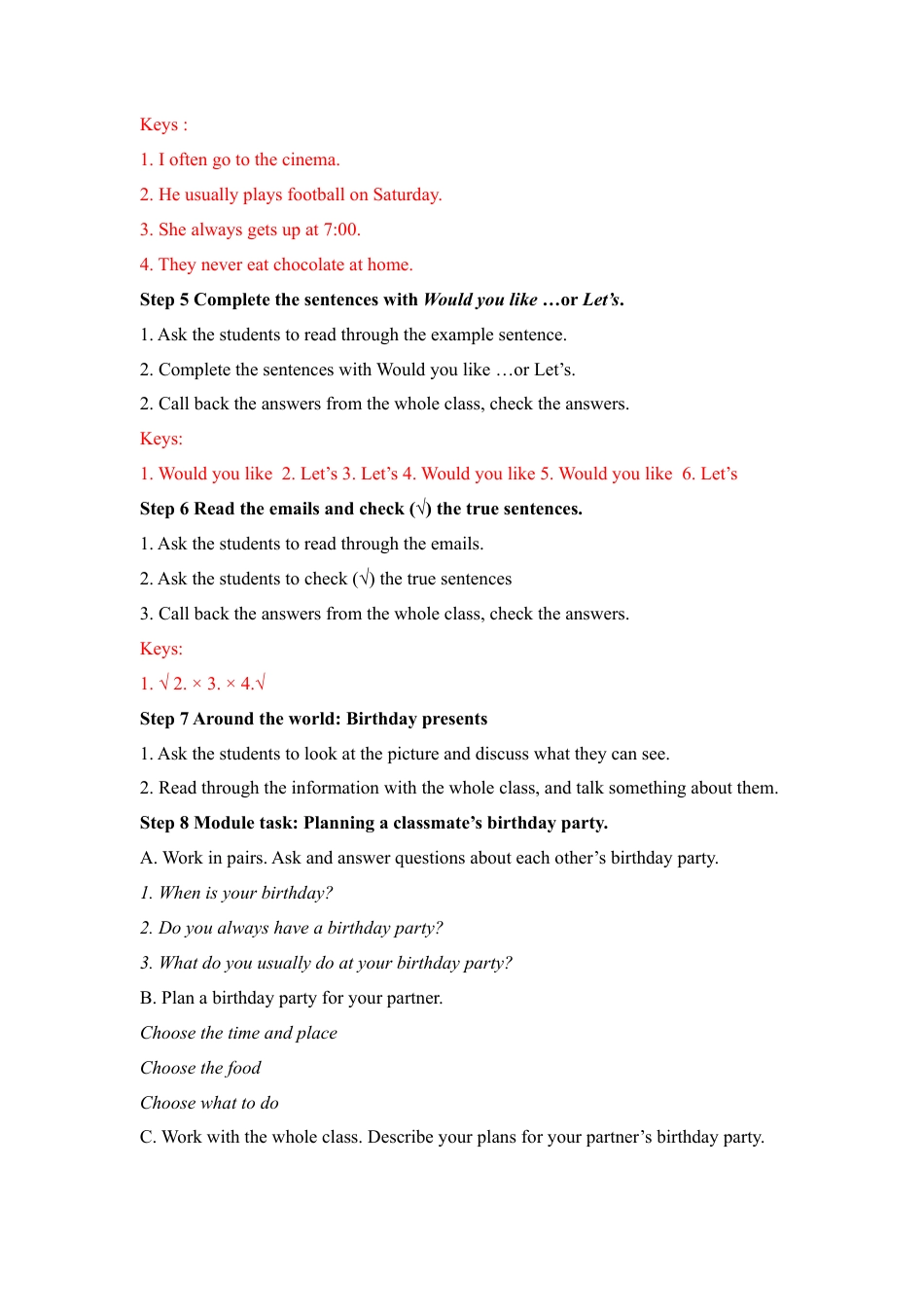 外研版七年级英语上册-教案Unit 3 (8).doc_第3页