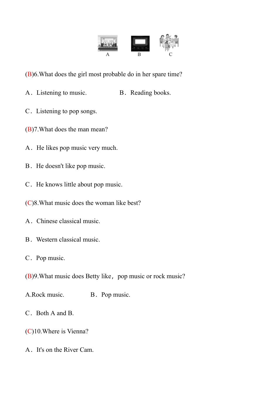 外研版七年级英语下册Module12模块过关检测题（教师版）.doc_第3页