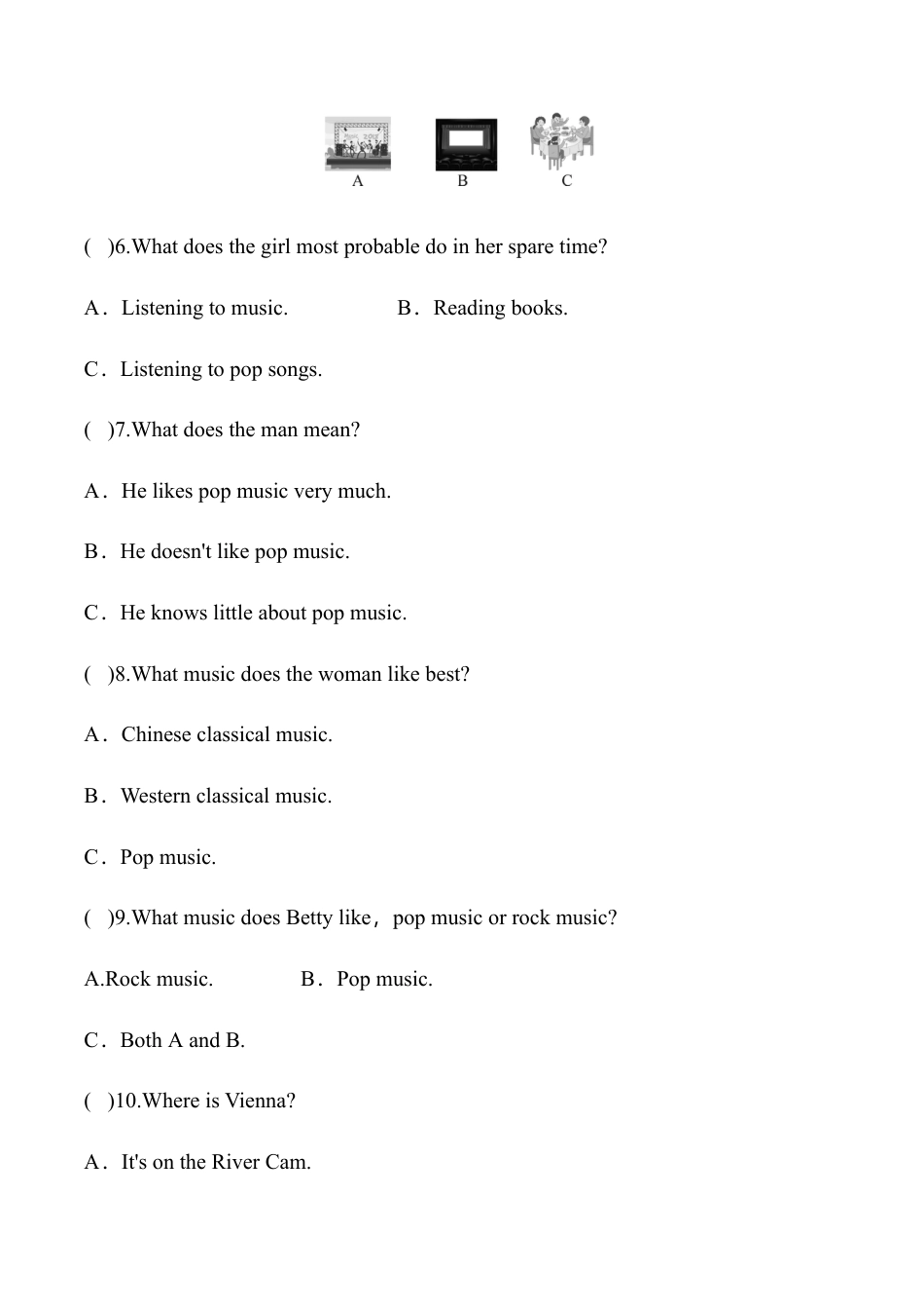 外研版七年级英语下册Module12模块过关检测题（学生版）.doc_第3页