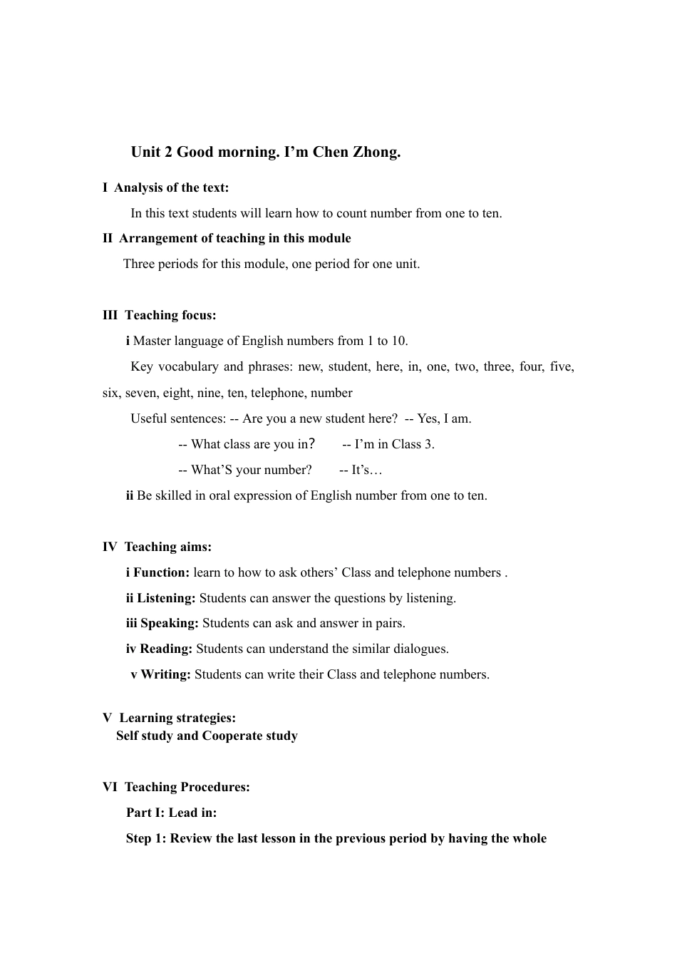 外研七年级上Starter Module 2 教案.doc_第3页
