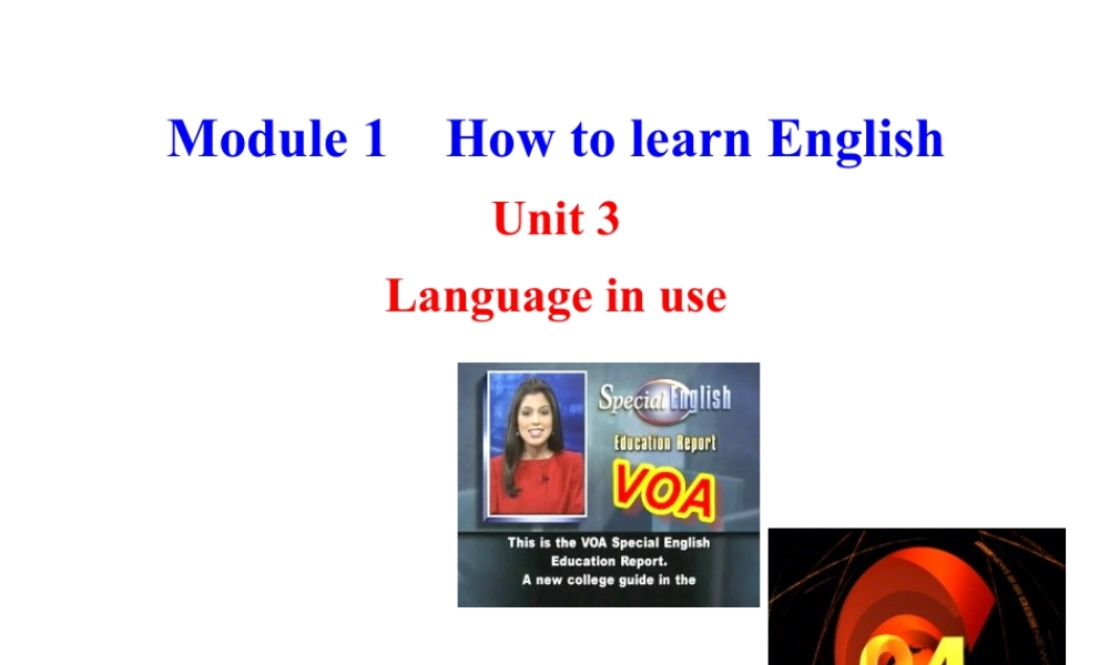 外研版初中英语PPT课件-Module 1  Unit 3.ppt